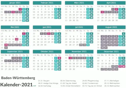 Kalender 2021 Zum Ausdrucken Kostenlos