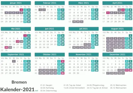 Kalender 2021 Bayern Feiertage Und Ferien - Kalender 2021 ...