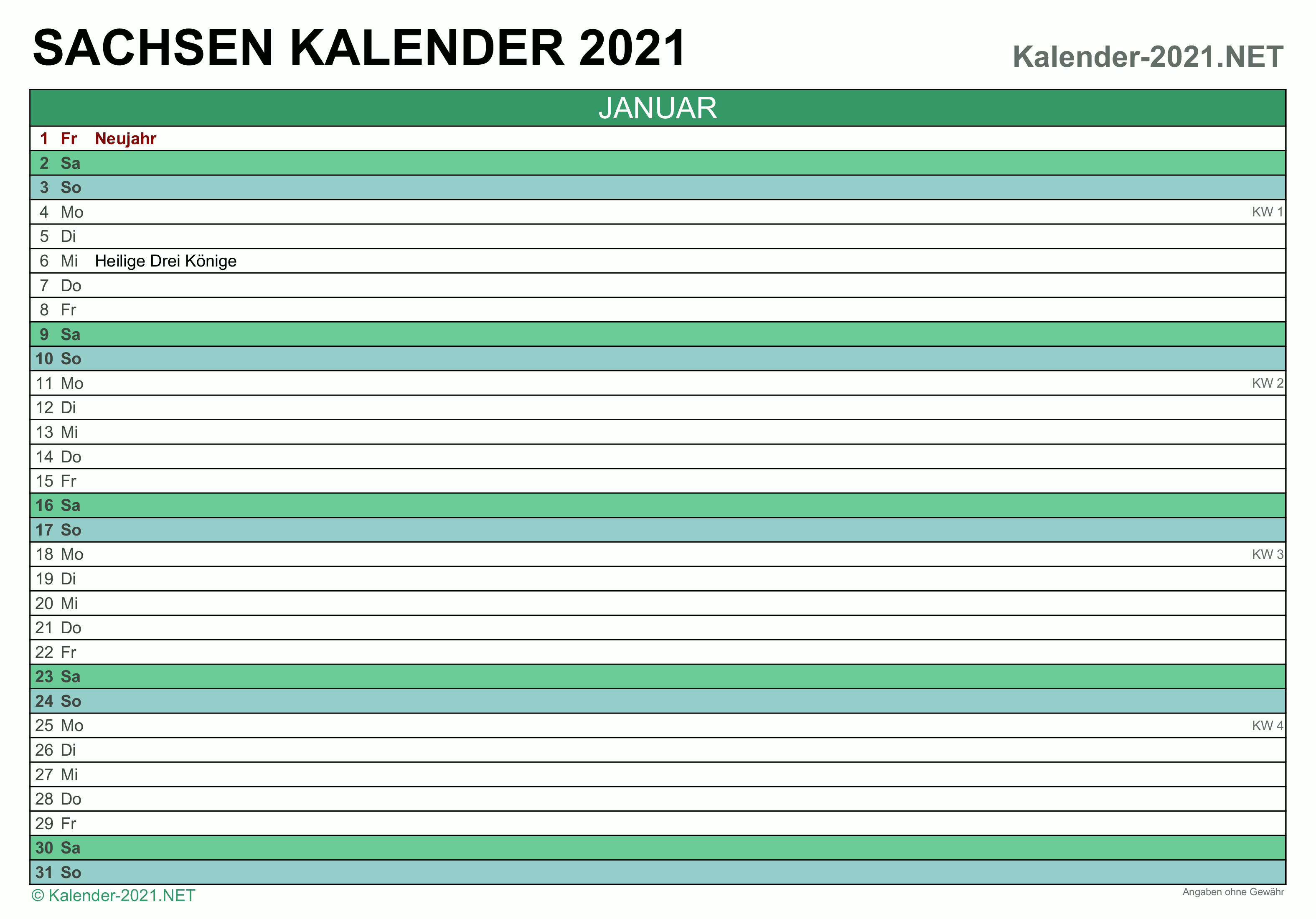 Kalender 2021 Gratis Download : Template Kalender 2021 ...