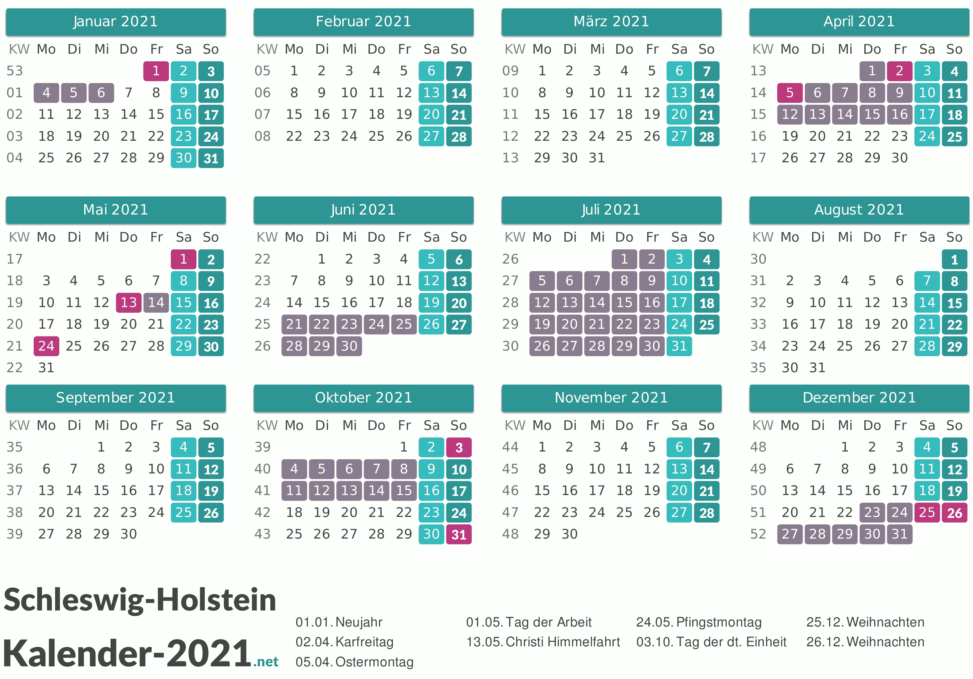 Schleswig Holstein Feiertage 2021