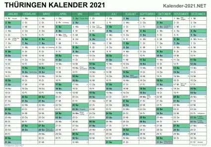 Thüringen Kalender 2021 Vorschau